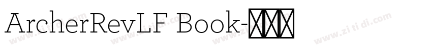 ArcherRevLF Book字体转换